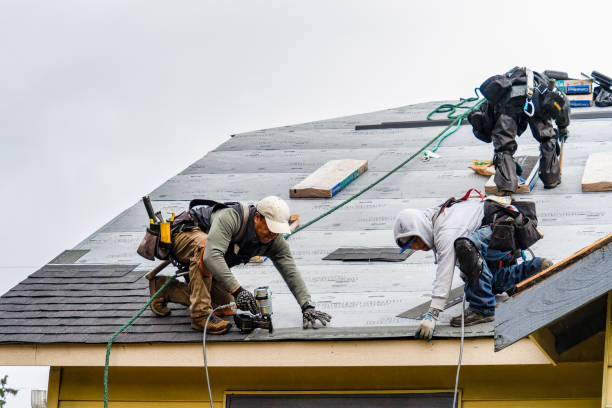 Professional Gutter Installation technician working in Cleveland, MS